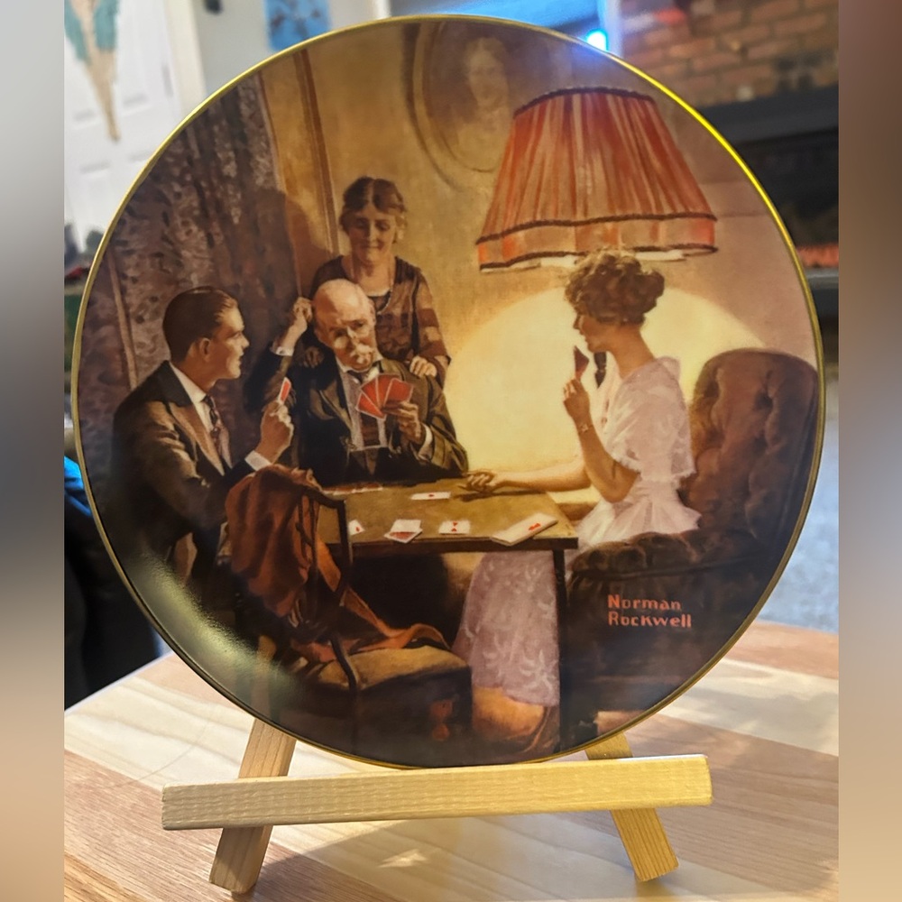 ✨VTG Norman Rockwell ”This is the Room That Light Made” Plate with Certificate